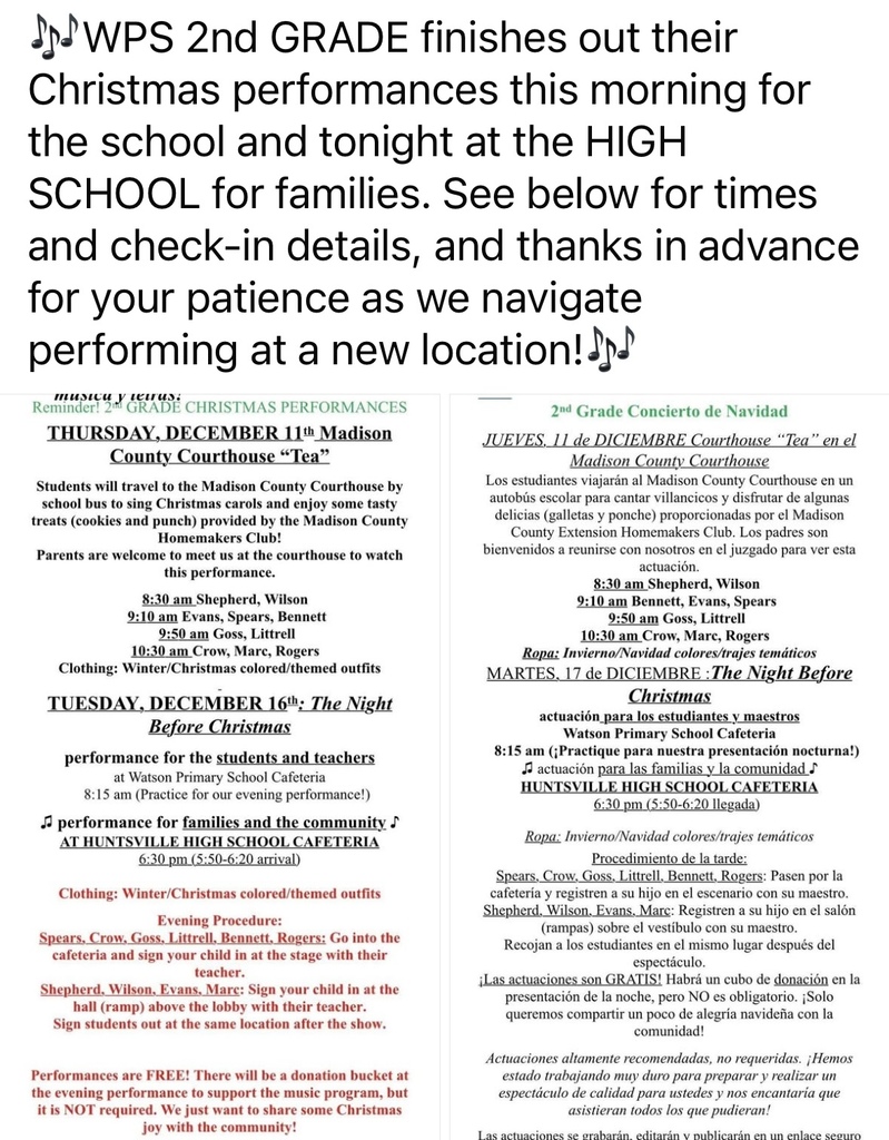 2nd Grade Christmas Program