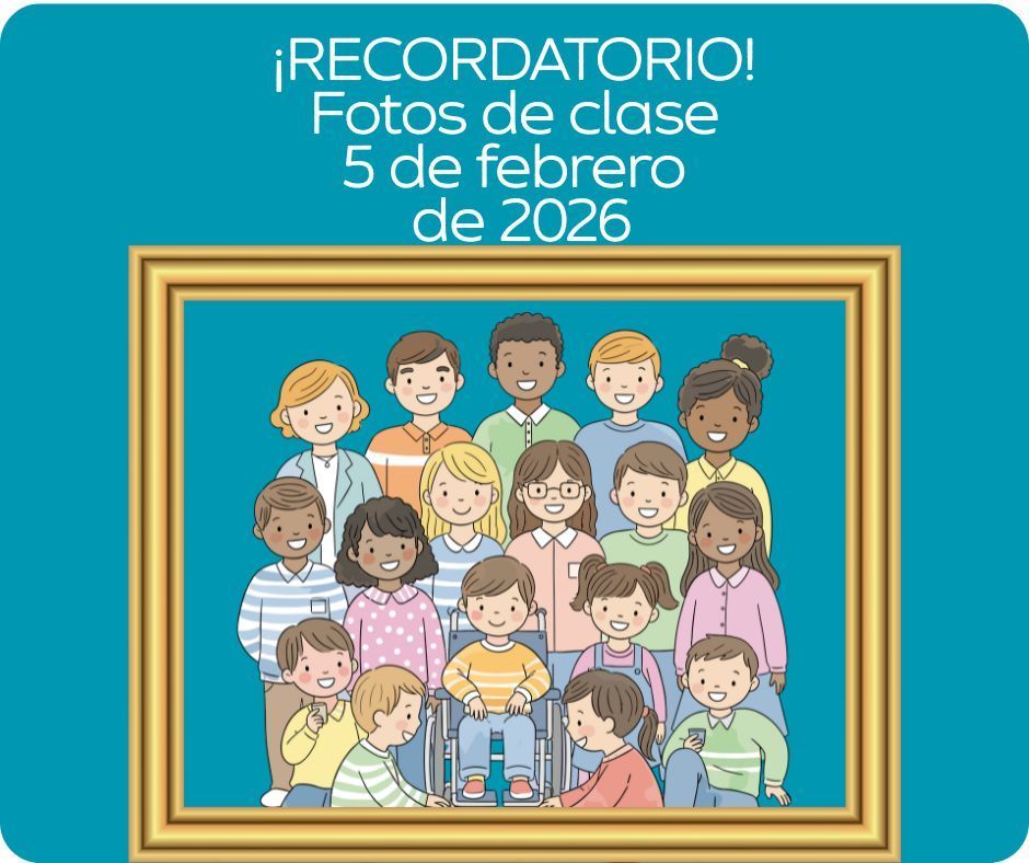 El día de la foto de clase se ha reprogramado para el 5 de febrero de 2026.