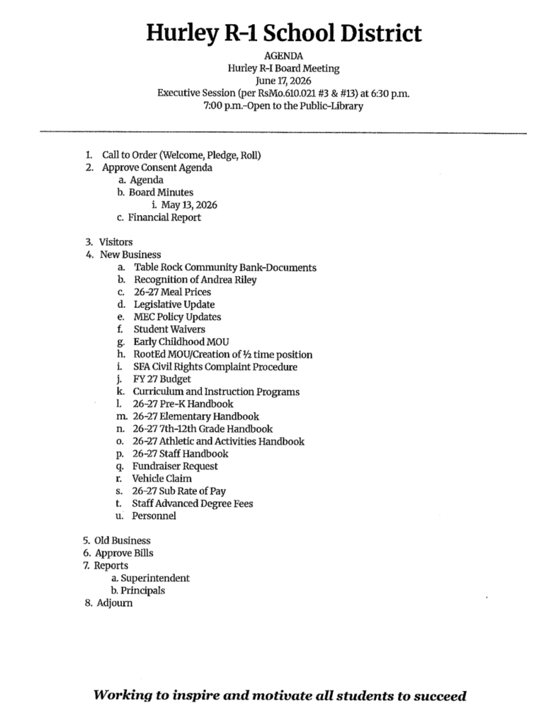 Agenda