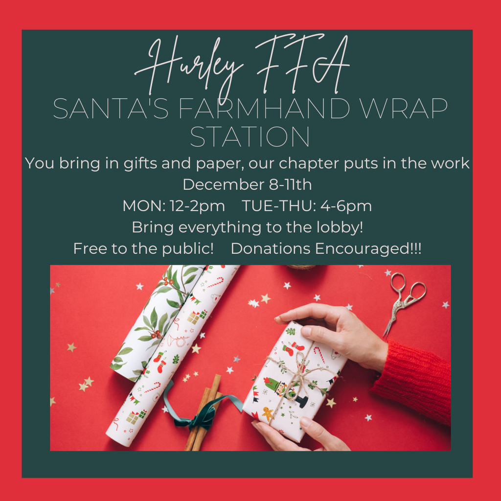 Hurley FFA gift wrapping flyer