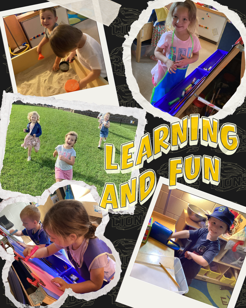 Students are pictured learning while having fun!