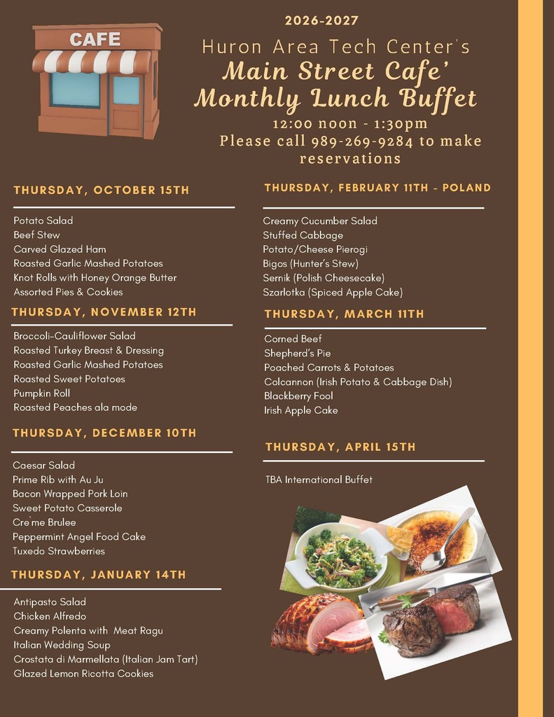 HATC Monthly Buffet Menu & Dates