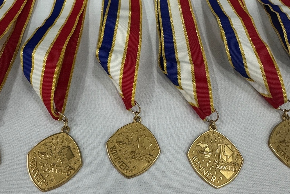 image of medals given to MHSAA/Farm Bureau Insurance Scholar-Athlete Awards
