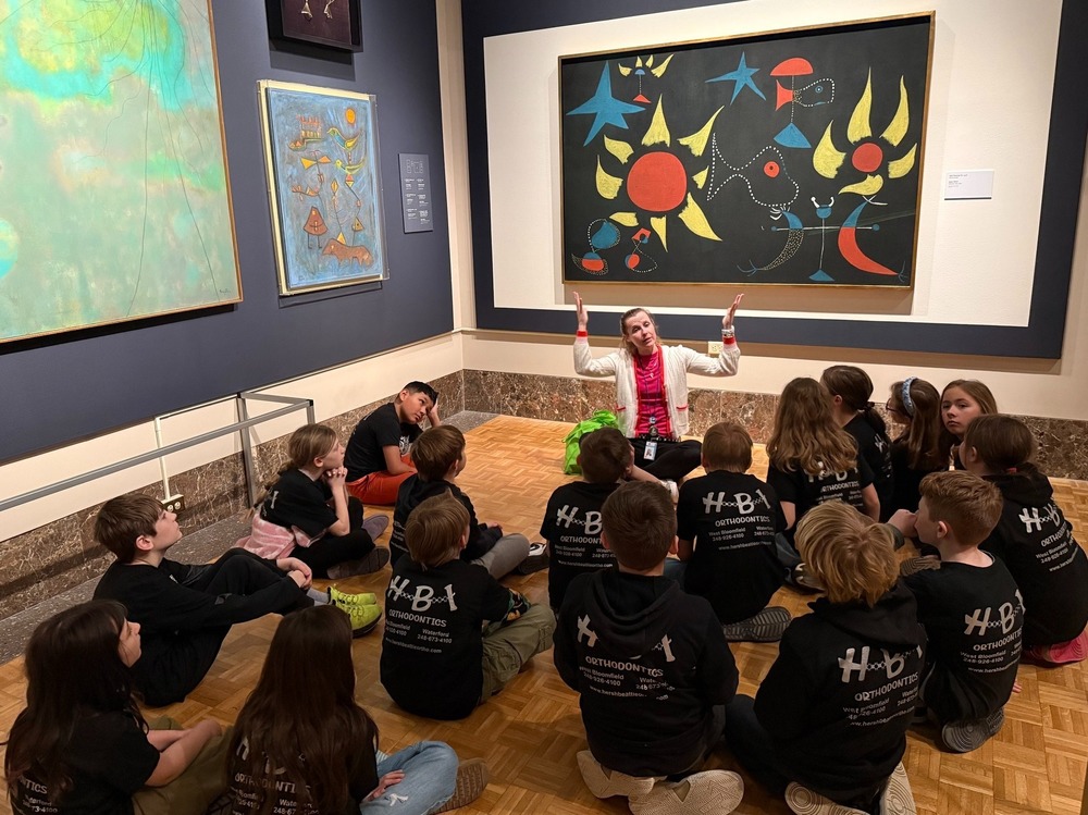 Students being given a presentation at the DIA
