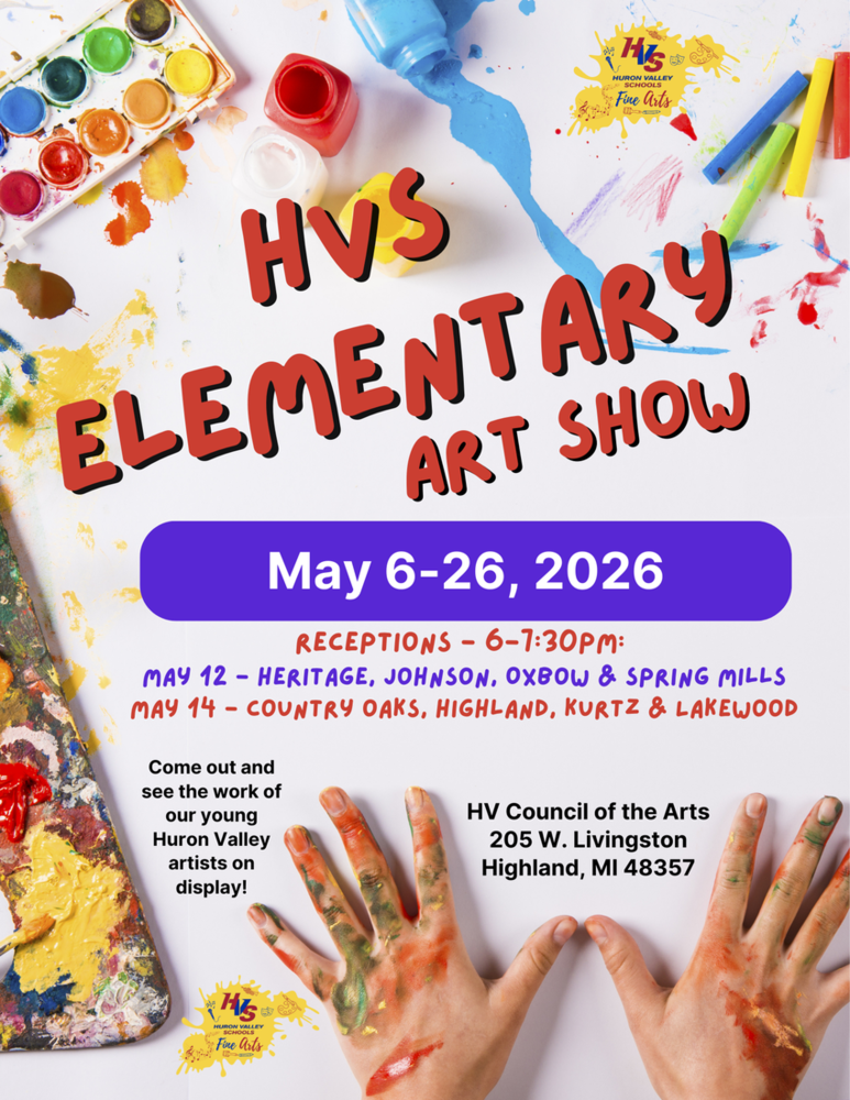 Join us on May 26th for the HVS Art Show!
