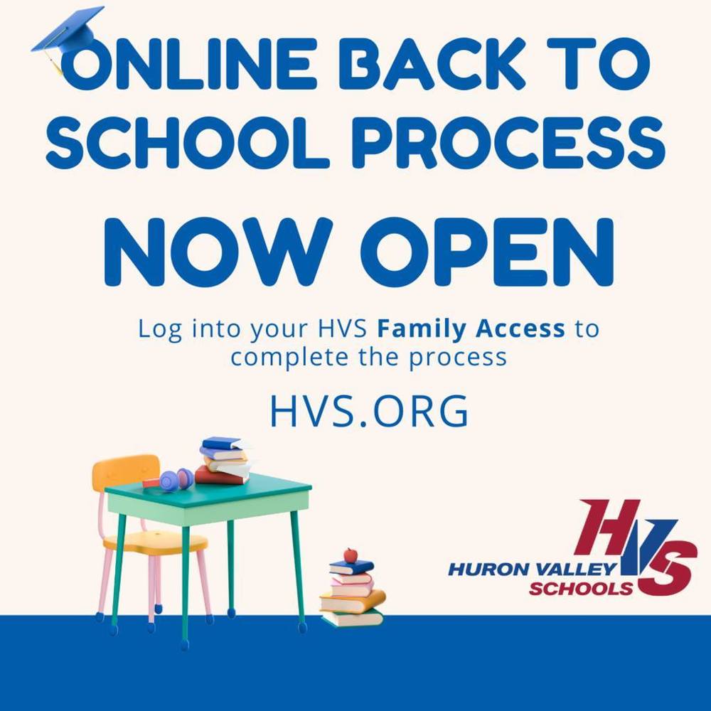 Online back to school process now open. Log into family access to complete process.