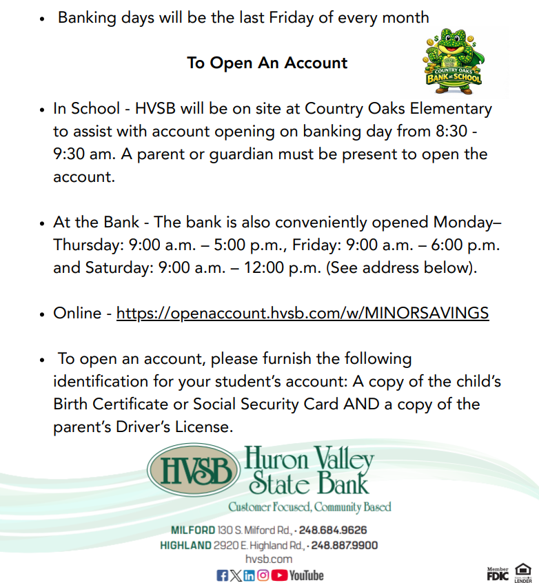 Open your accounts today!