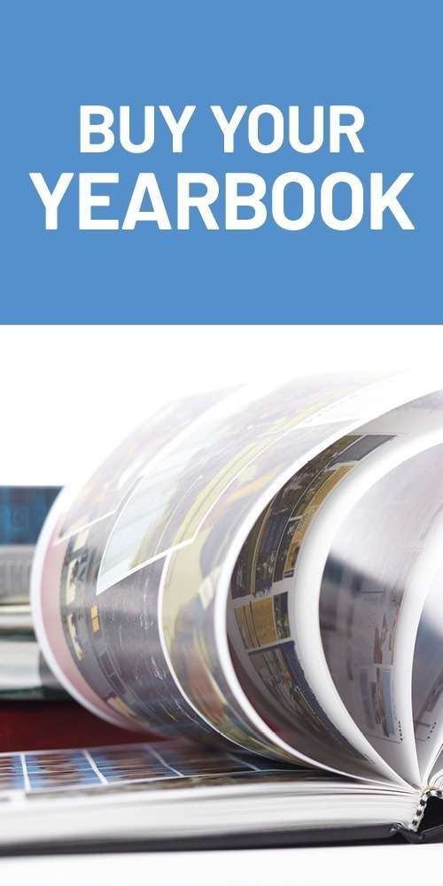 Buy Your Yearbook with image of school yearbook