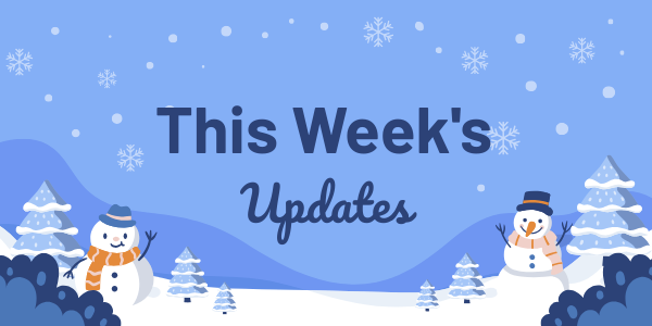 This week's updates