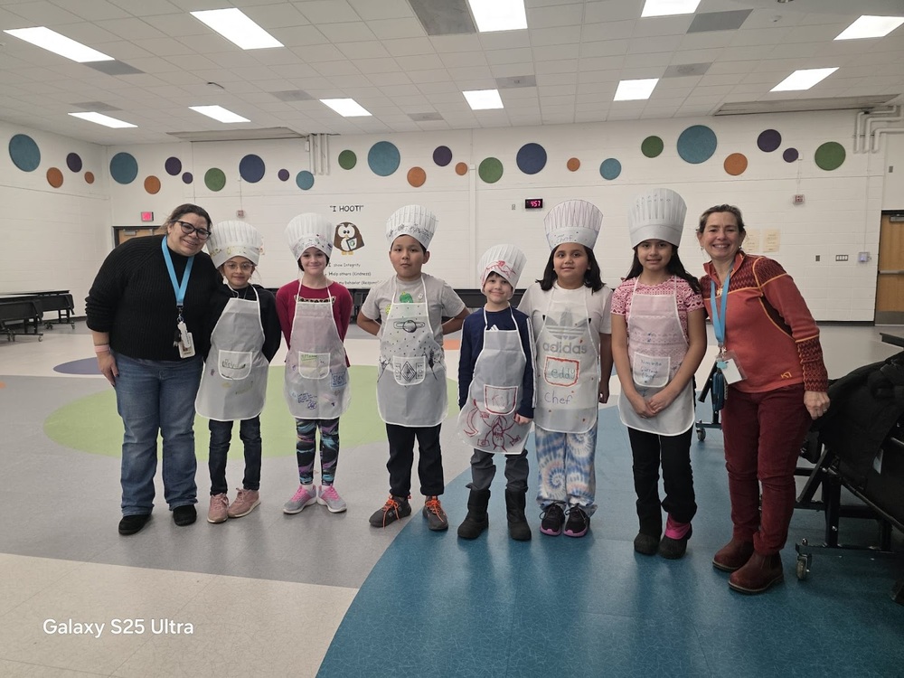 ELD students and teachers during their Cooking Club