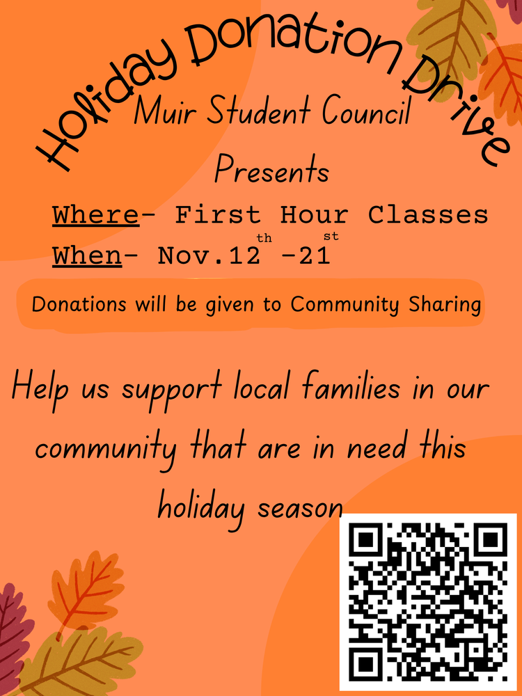 Student Council Donation Drive