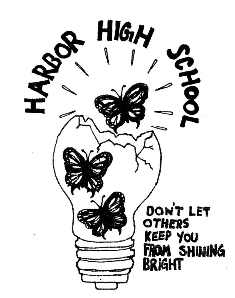 HHS Shirt Design Contest Winner: Lightbulb with butterflies emerging