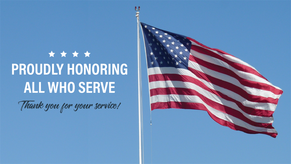 proudly honoring all who serve thank you for your service!