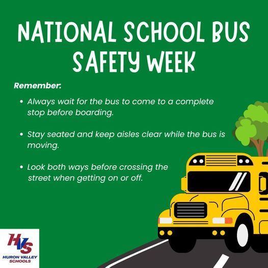 Flyer for includes info on bus safety