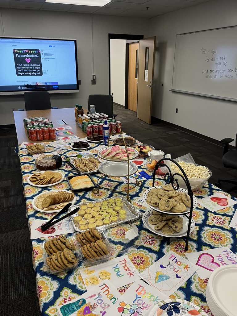 Image of food spread for para professional appreciation day