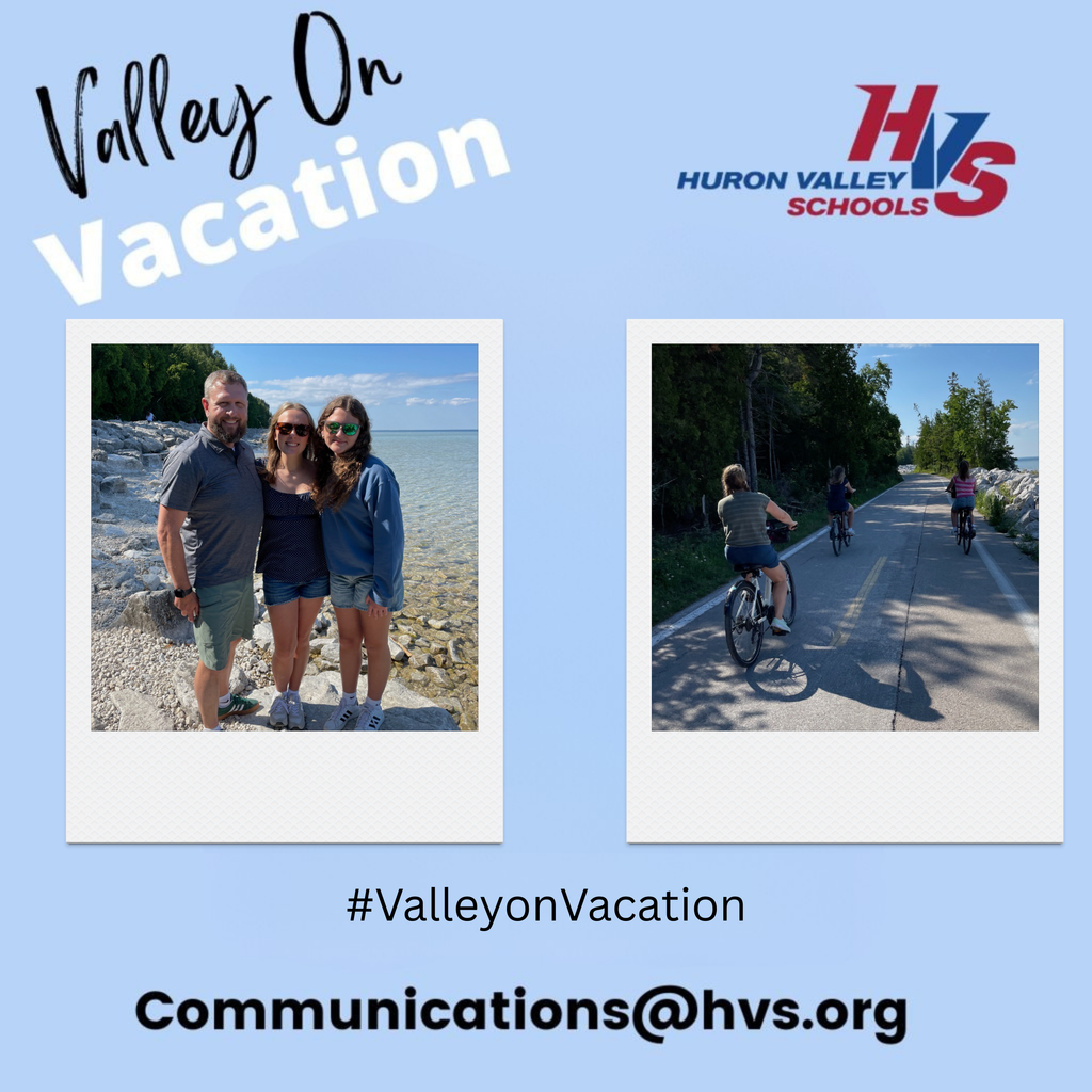 HVS teacher enjoys Mackinac Island with his family. 