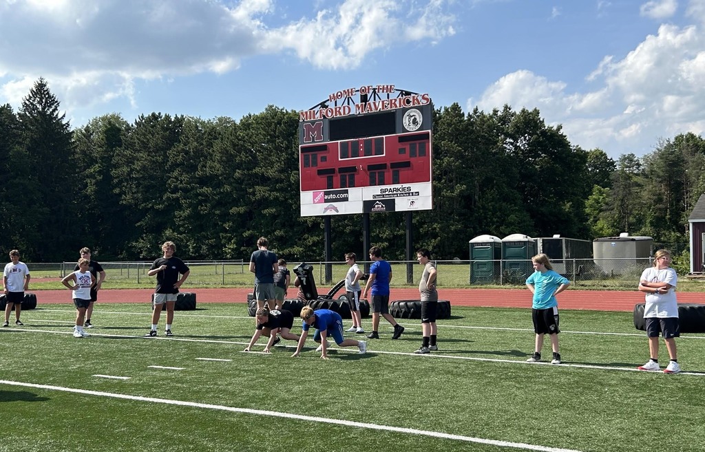 Pix from Future Maverick Football Camp at Milford High