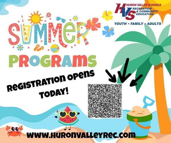 HV rec and Ed sign up www.huronvalleyrec.com