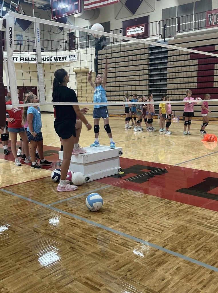 Volleyball camp at Milford high