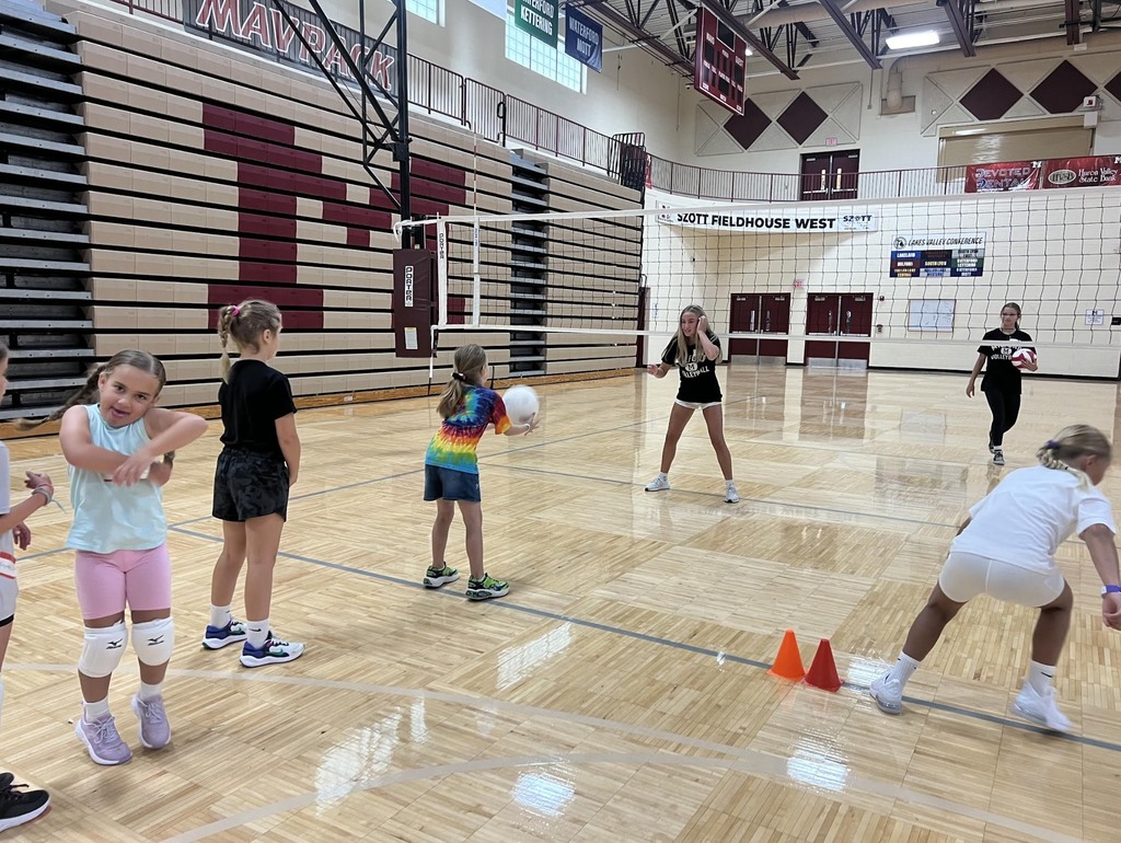 Volleyball camp at Milford high
