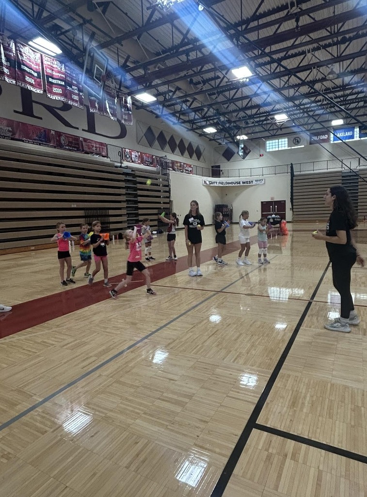 Volleyball camp at Milford high