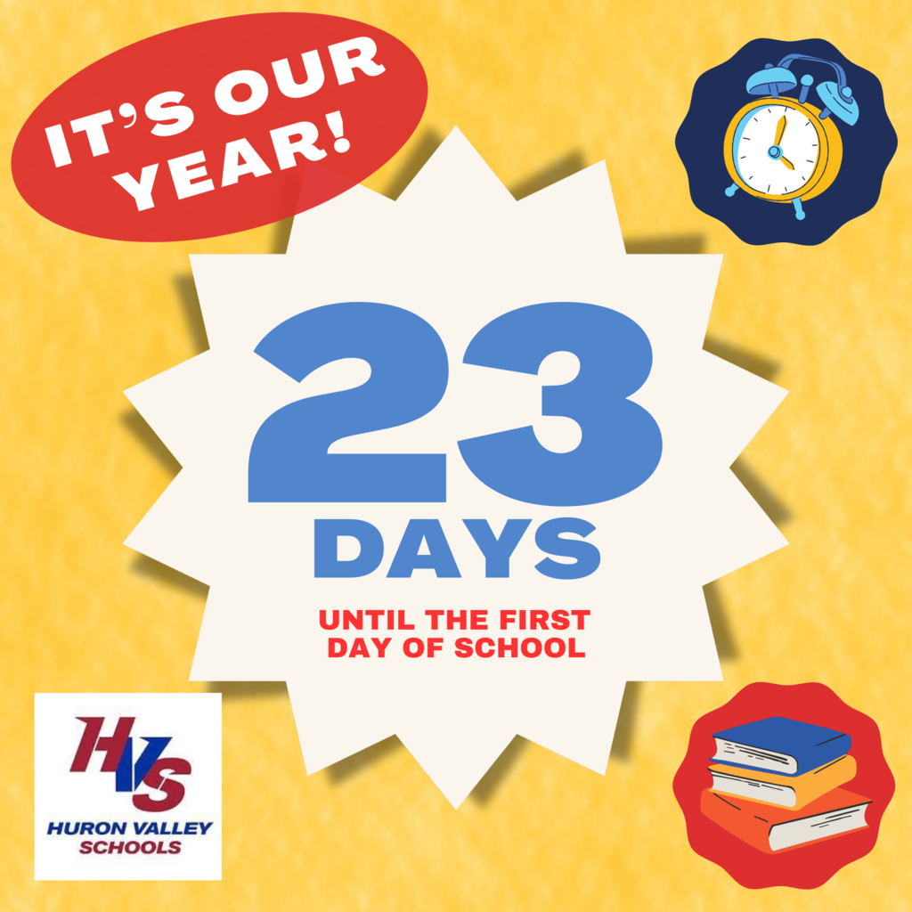 23 days until the first day of school