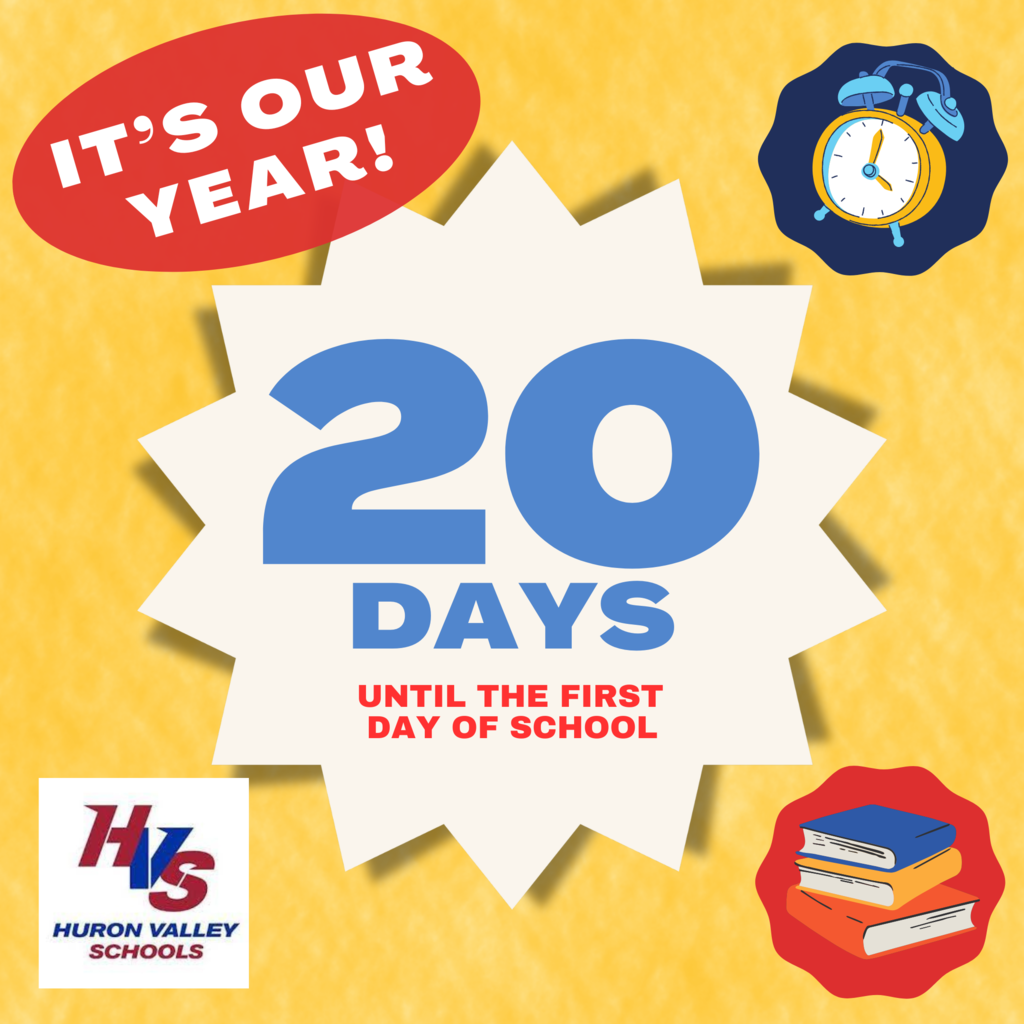 20 days until the first day of school