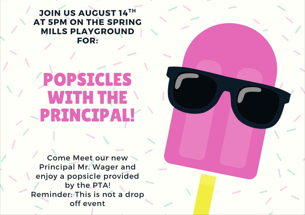 This picture has all of the information for the popsicles with the principal