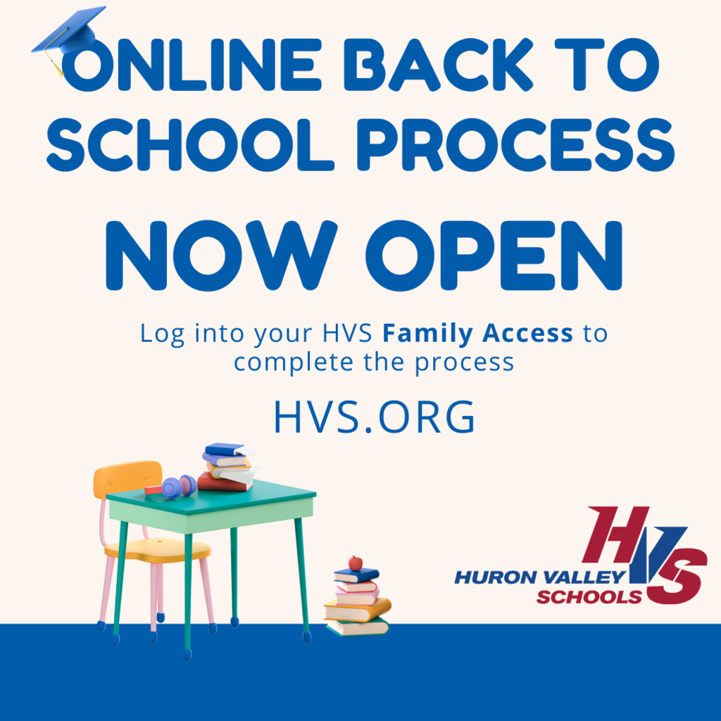 Online Back to School Process for the 2025-2026 school year is now open! Log into your HVS Family Access account to complete the process. Be sure to complete this process for each student of your household and update any information that may have changed. Log into your HVS Family Access to complete the process at hvs.org.