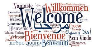 The word welcome in multiple languages