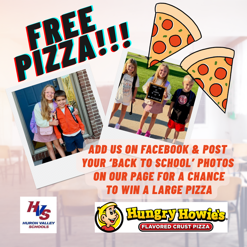 Back to school free pizza for photos promo