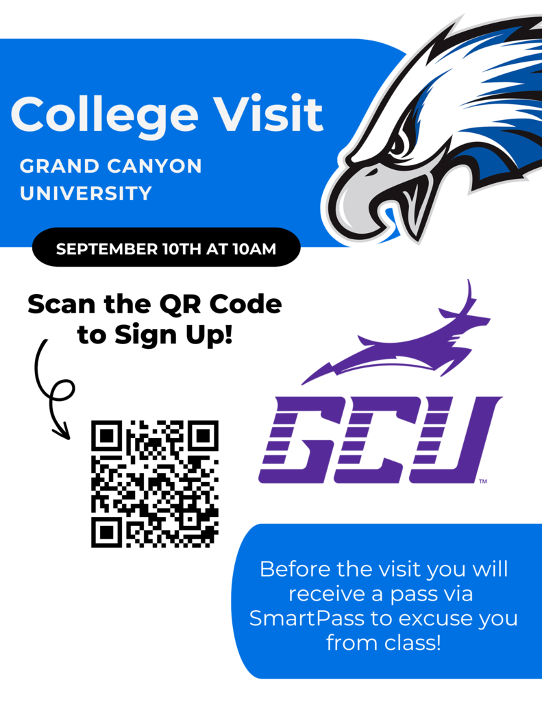College Visit Flyer for Grand Canyon University