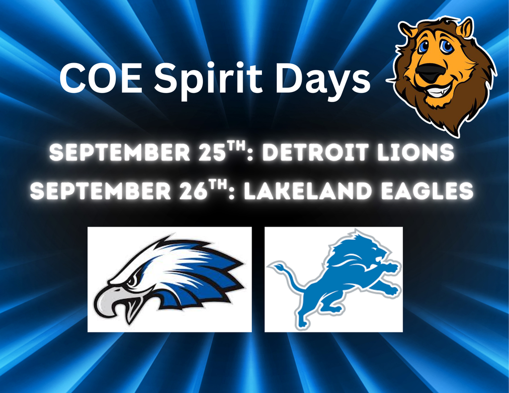 Make sure to wear your lions and lakeland gear on September 25th and 26th!