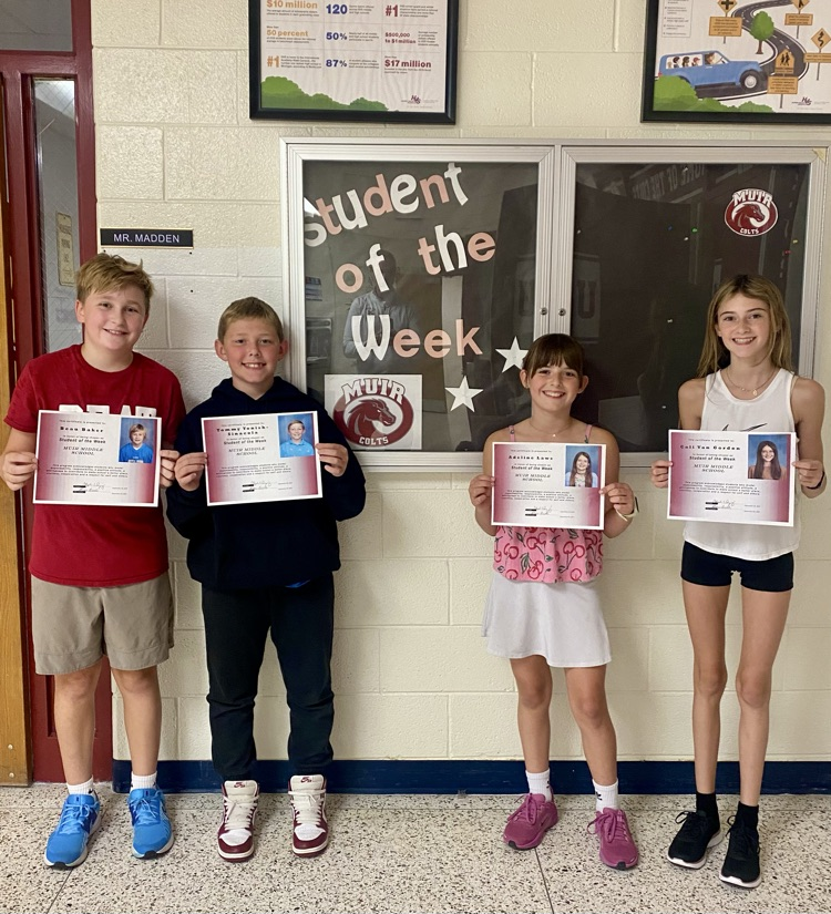 Congratulations to our first Students of the Week! #makingmuirbetter #wearemuir