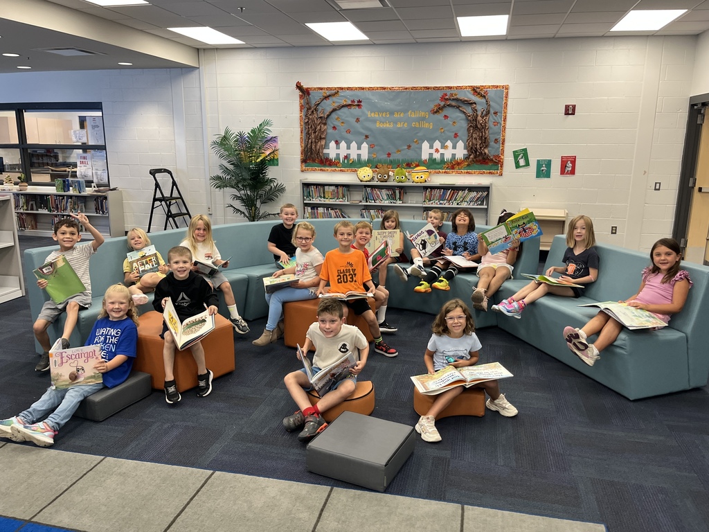 Our first graders loved visiting the library.