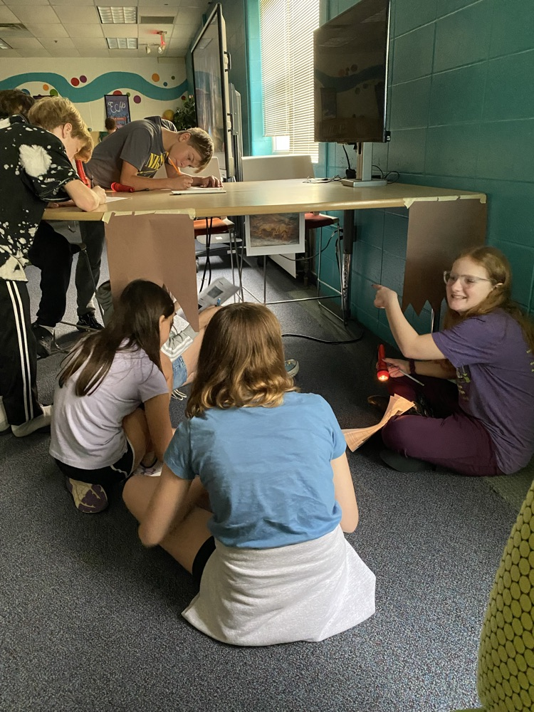 7th grade students in Mr. DeBono’s Social Studies classes explored the Lascaux caves as social scientists. Students made their hypothesis on why these paintings and artifacts were created. #wearemuur