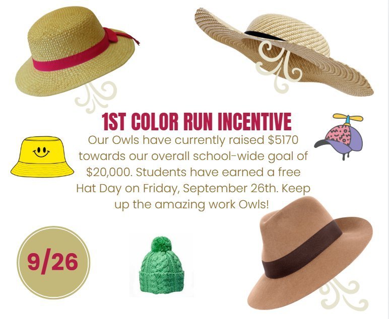 Fun Run flyer with hat day information