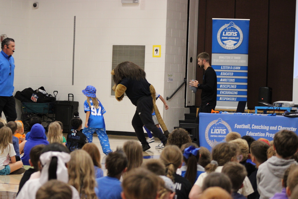 The Detroit Lions assembly was a hit today at COE!