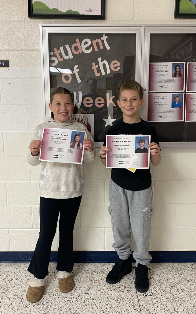 Congratulations to our recent Students of the Week! #wearemuir #makingmuirbetter