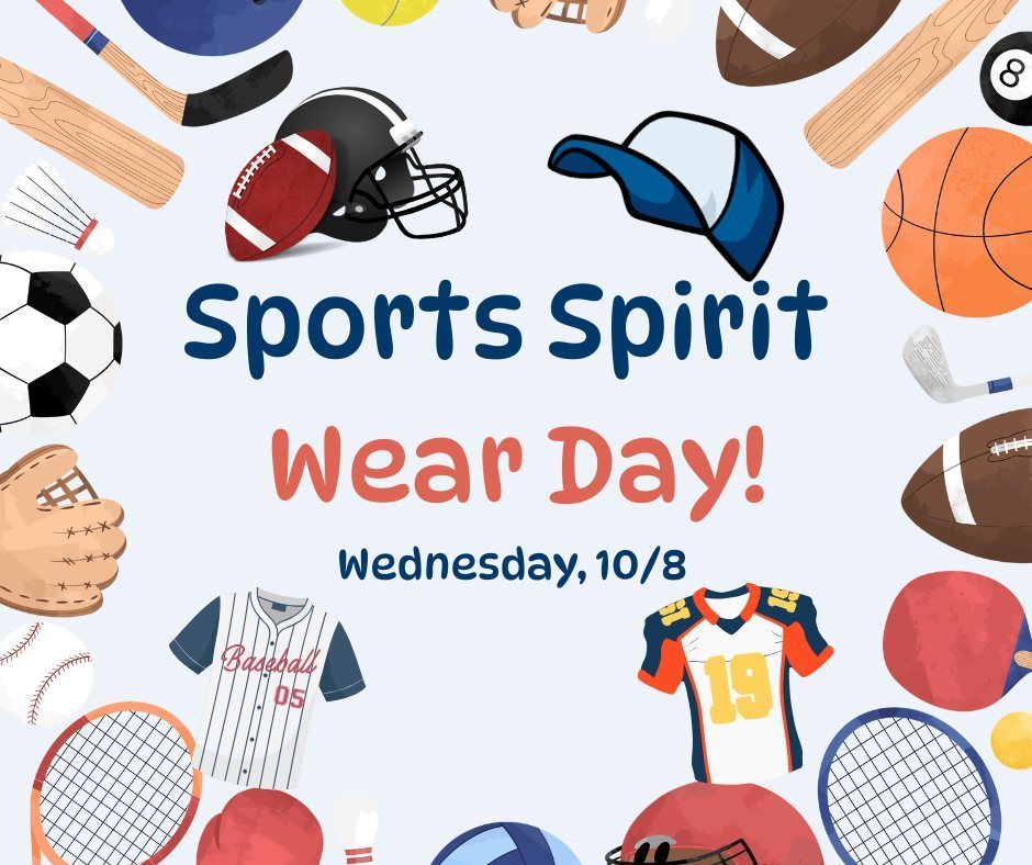 Wear your sports gear on October 8th!