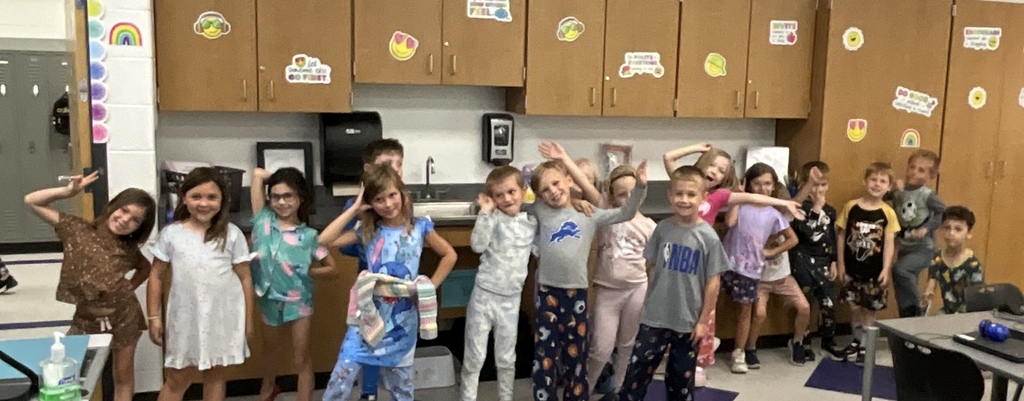 We had fun wearing our pajamas to school today!