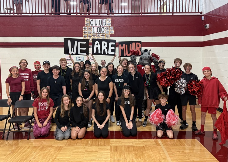 Class colors, pep assembly, staff vs student volleyball, Milford High School visitors, school wide Rock Paper Scissor challenge and a whole lot of school spirit. What a community we have! #wearemuir