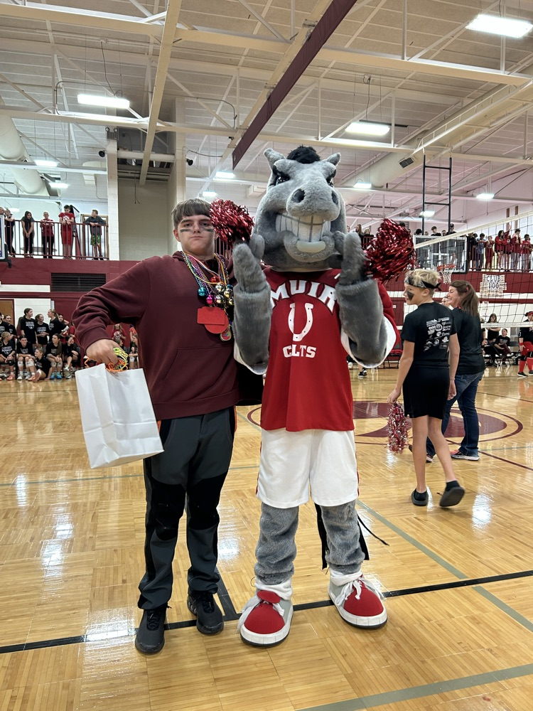 Class colors, pep assembly, staff vs student volleyball, Milford High School visitors, school wide Rock Paper Scissor challenge and a whole lot of school spirit. What a community we have! #wearemuir