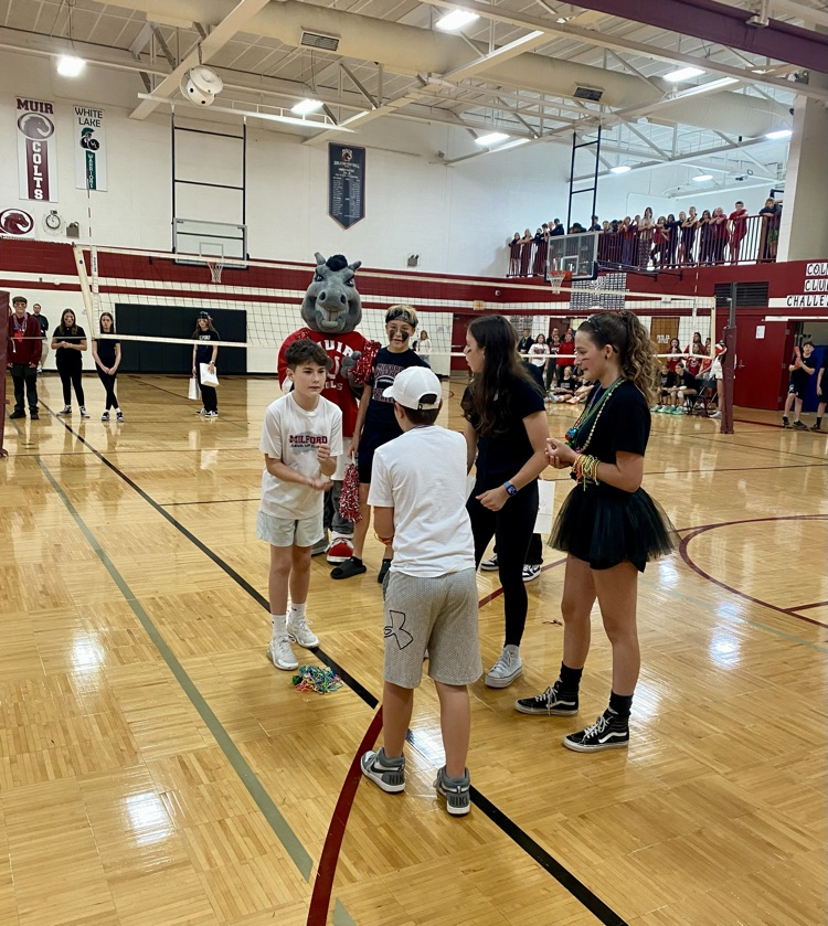 Class colors, pep assembly, staff vs student volleyball, Milford High School visitors, school wide Rock Paper Scissor challenge and a whole lot of school spirit. What a community we have! #wearemuir