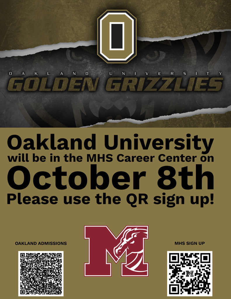 OU will be in the Career Center this Wednesday during seminar! See Mr. Turnbow or scan the QR code to sign up!