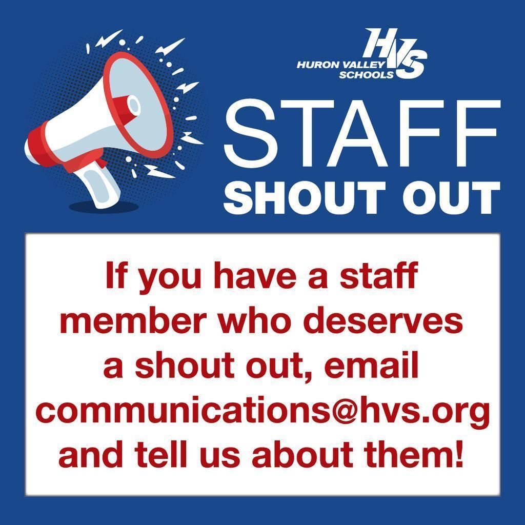 Promo for staff shout outs