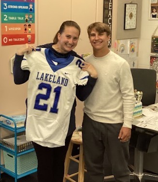 Congratulations to Mrs. Brooks for being chosen to wear a senior jersey.