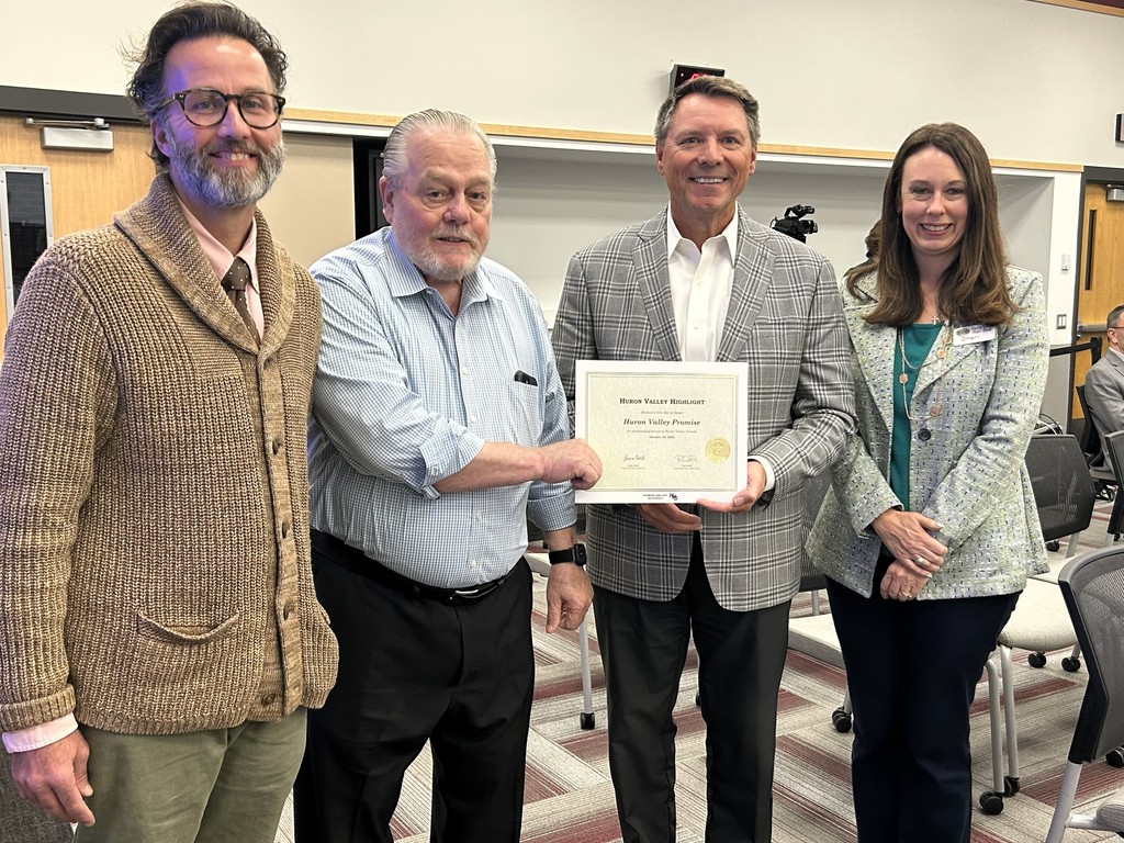 Huron valley Promise recognized at HVS board meeting