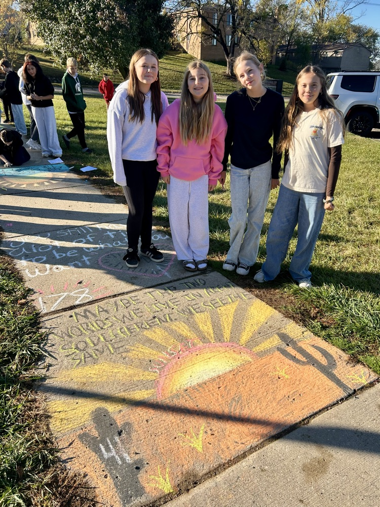 8th grade ELA students chose “golden lines” to illustrate from The Outsiders. #wearemuir