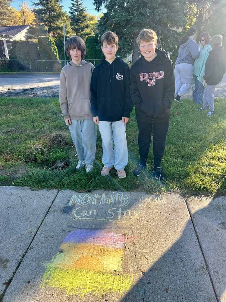 8th grade ELA students chose “golden lines” to illustrate from The Outsiders. #wearemuir